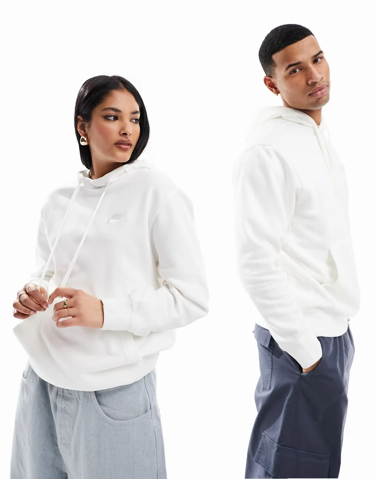Club unisex hoodie in off white