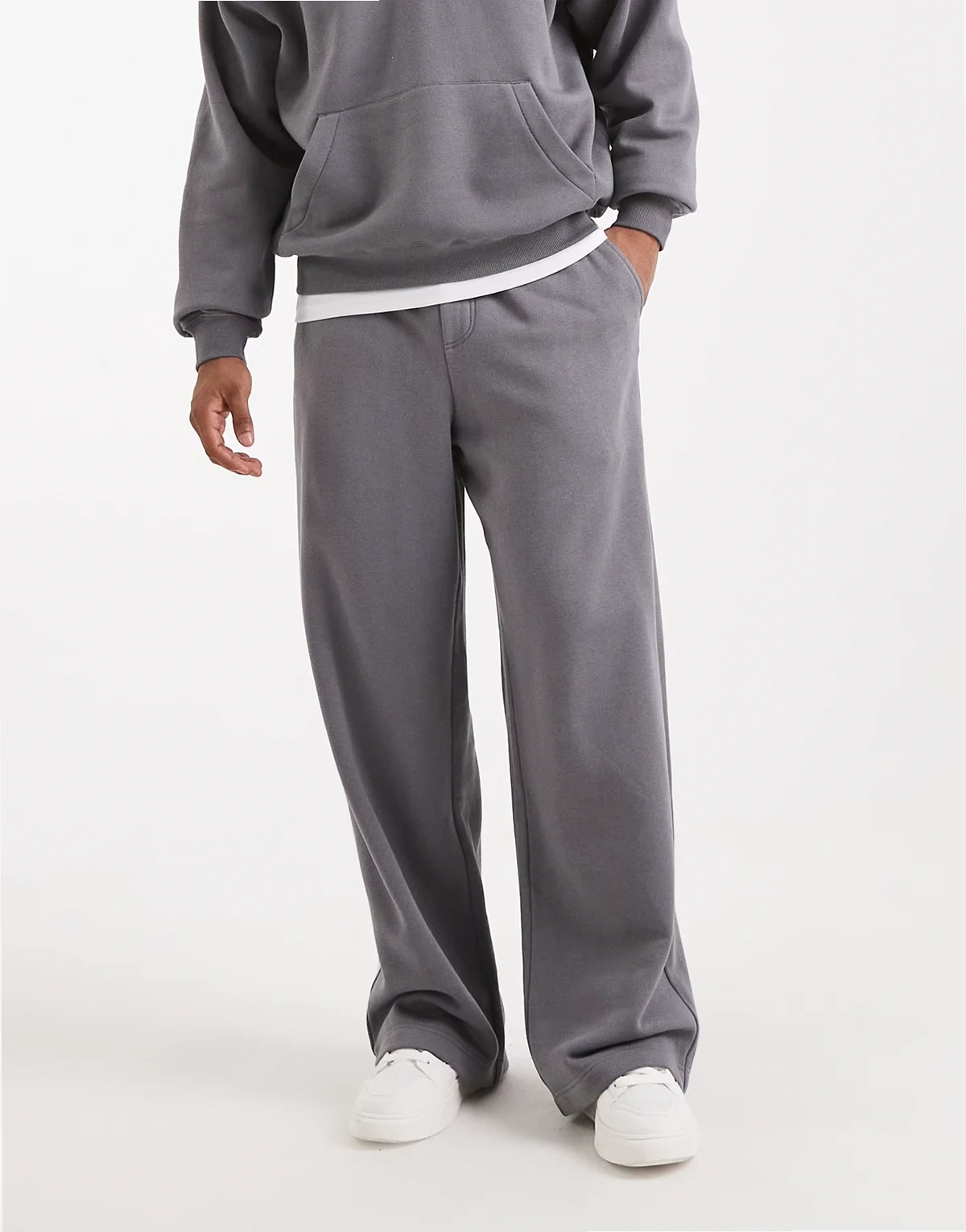 super baggy track pant in slate stone - part of a set