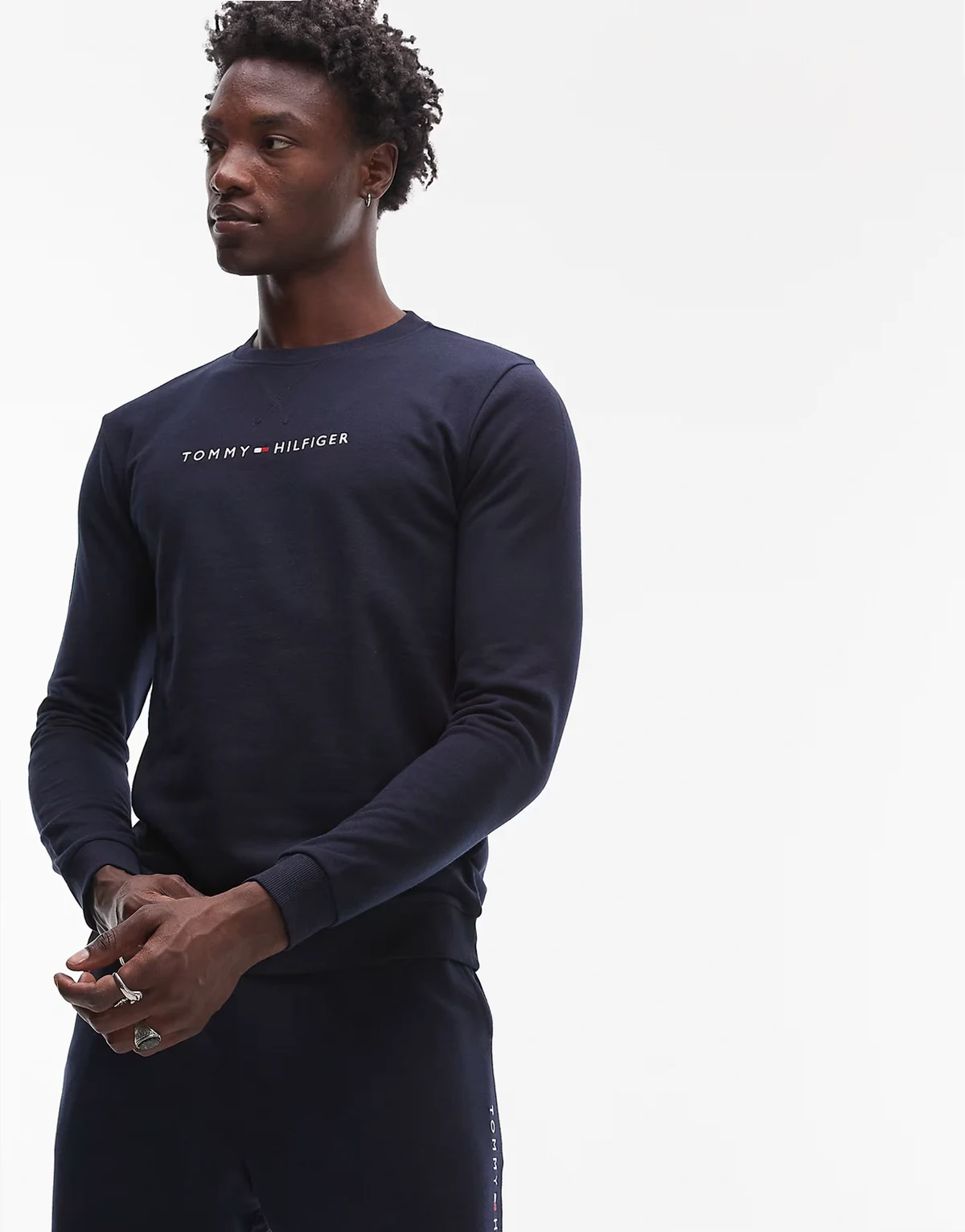 logo sweatshirt in navy