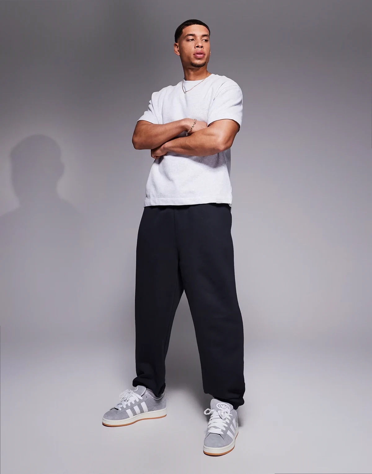 premium heavyweight relaxed sweatpants in 400gsm charcoal