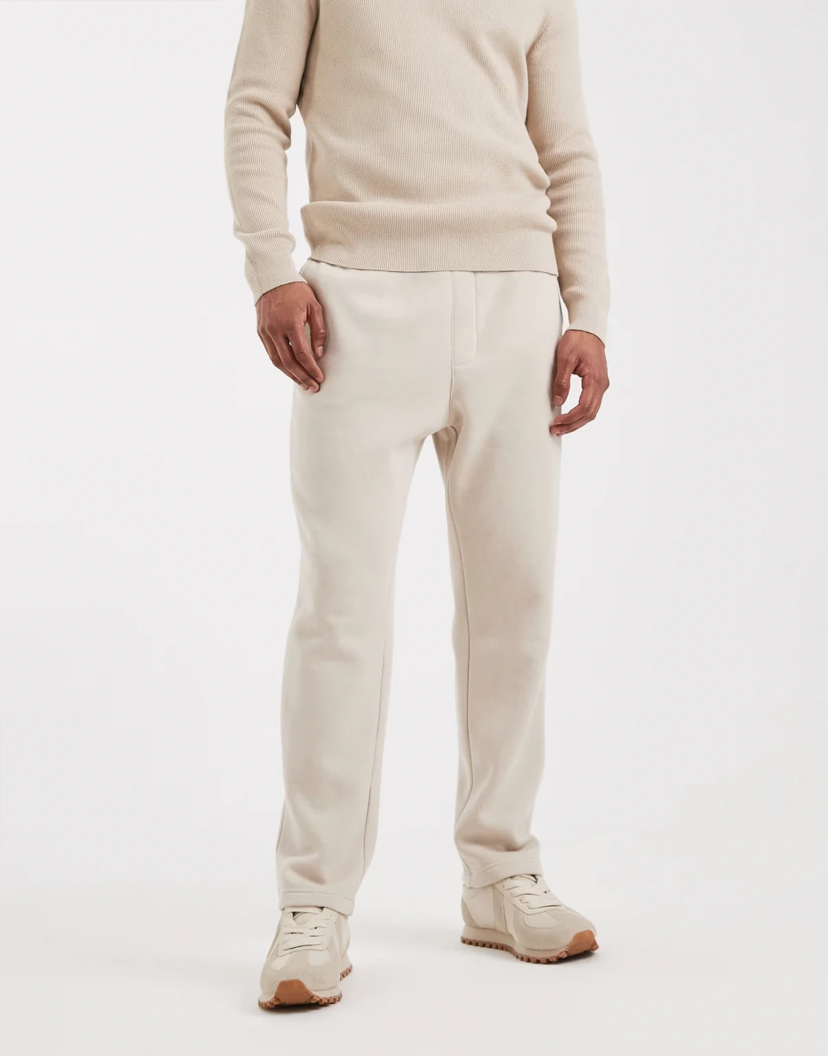 loose fit sweatpants in beige