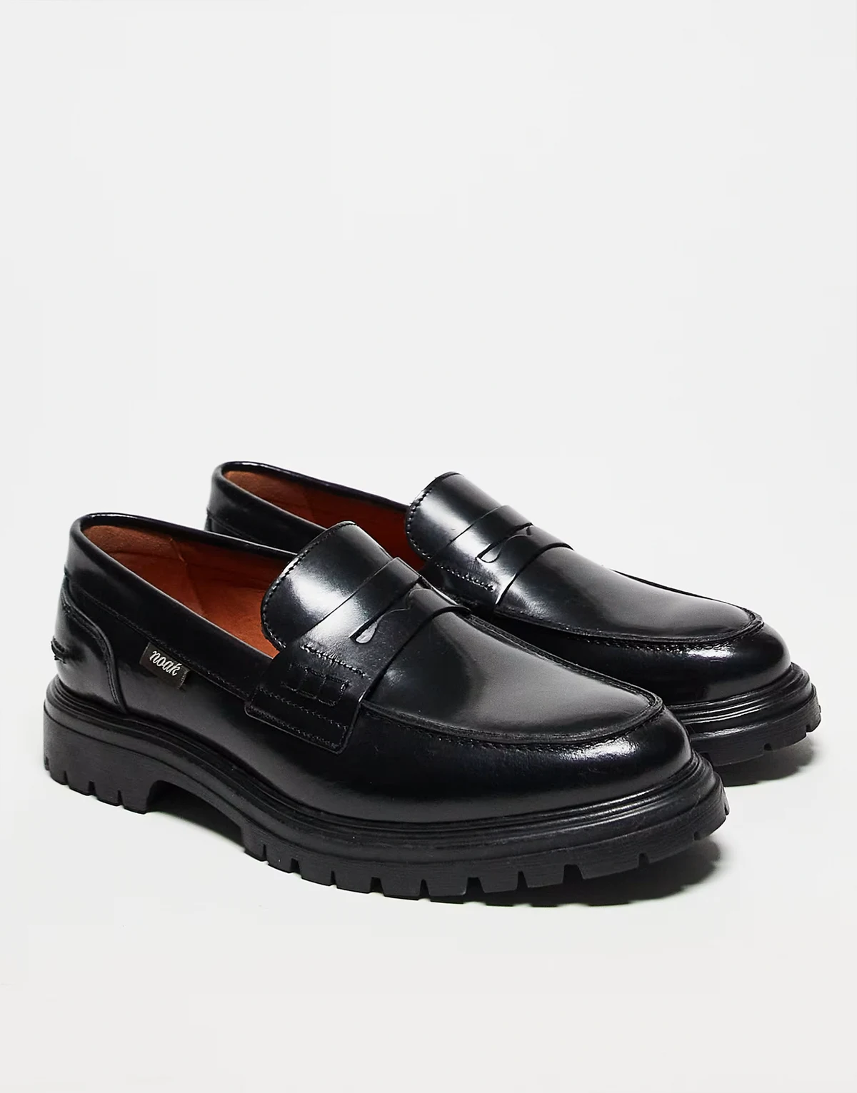 made in Portugal penny loafers in black leather