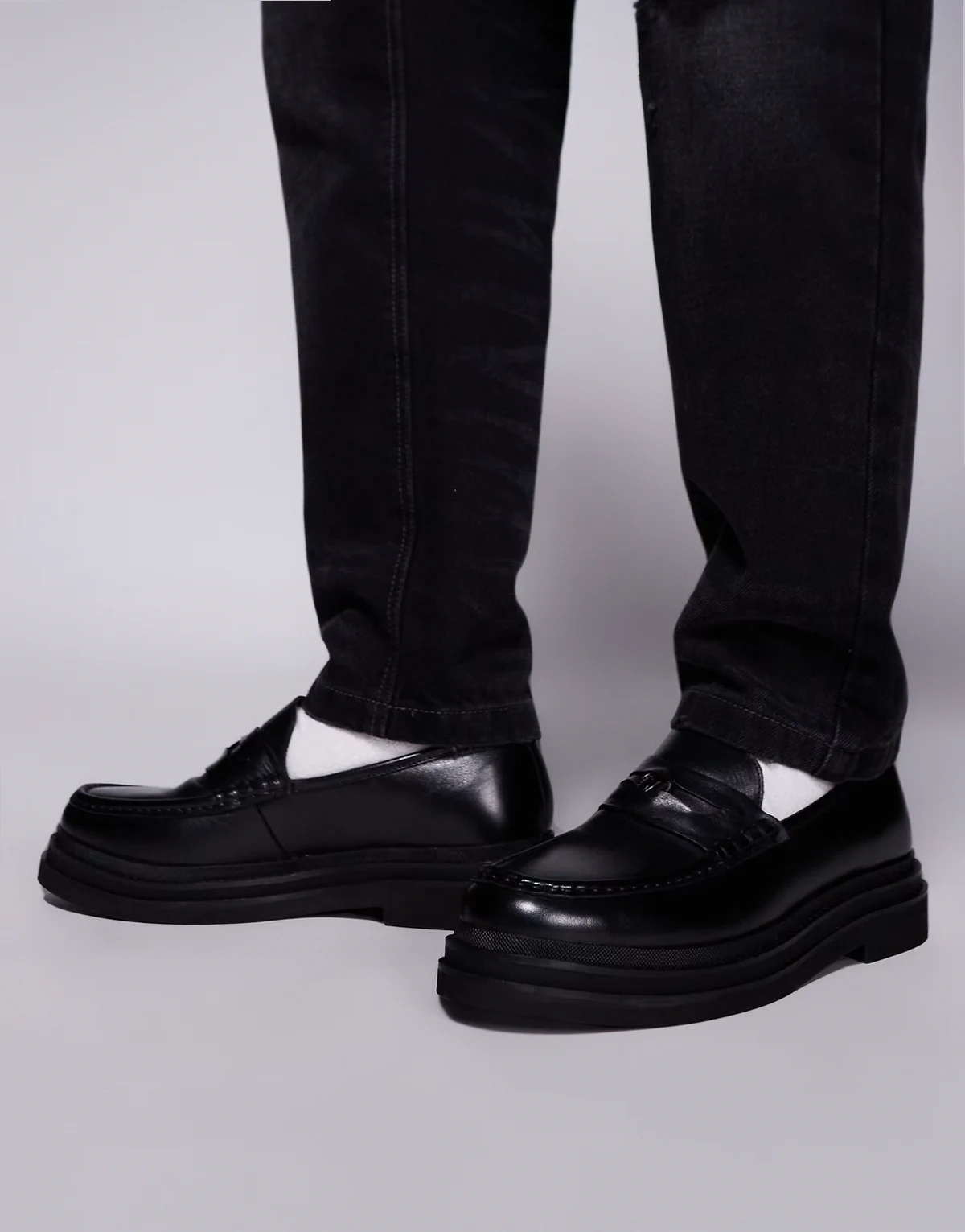 Brooklyn Penny loafers in black leather