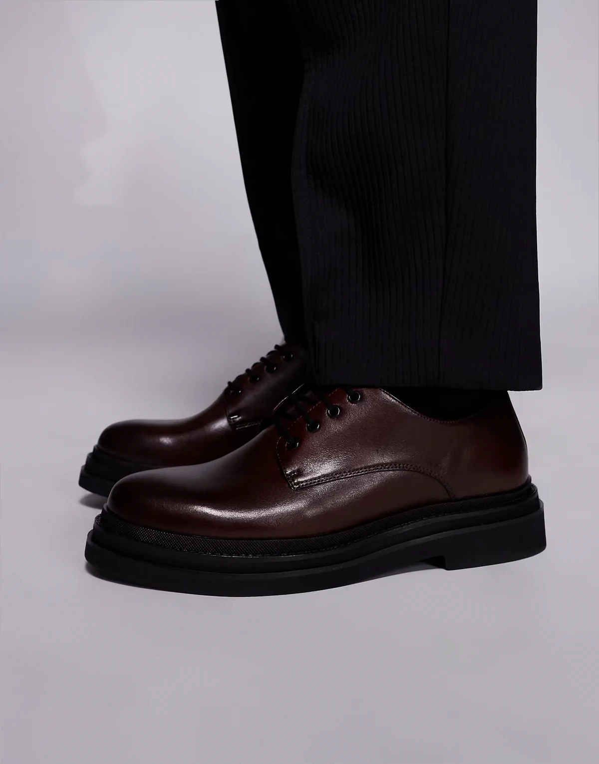 – Brooklyn – Derby-Schuhe aus braunem Leder