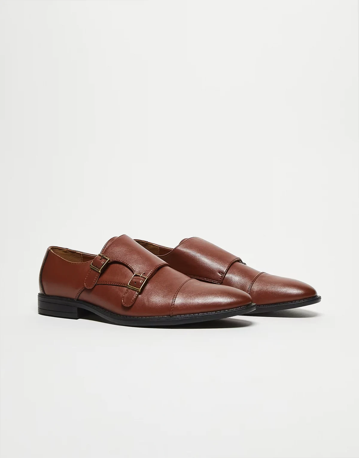 – Monk-Schuhe in Hellbraun