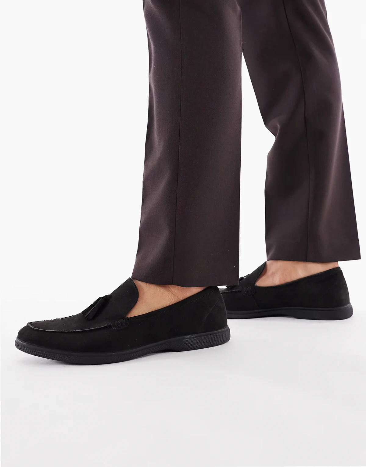 – Berwin – Loafer in Schwarz mit Quastendetail und kontrastierender Sohle