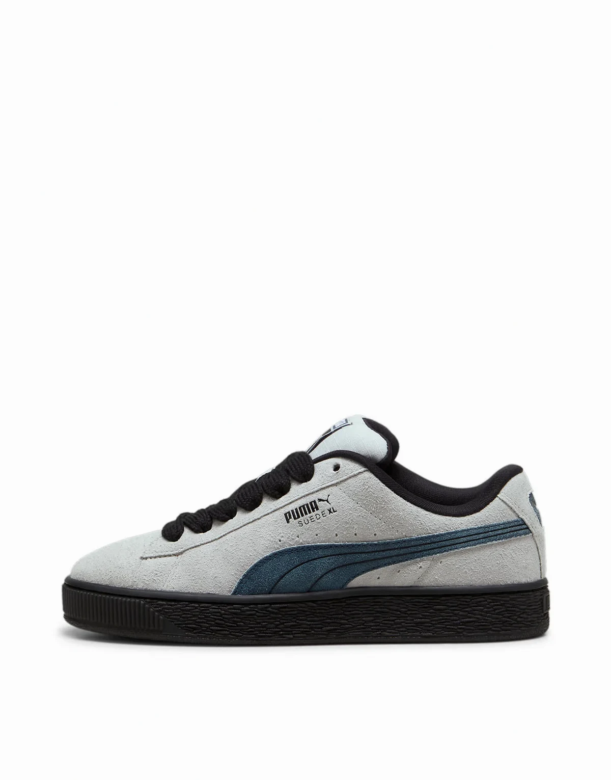Suede XL sneakers in gray with black and blue detail