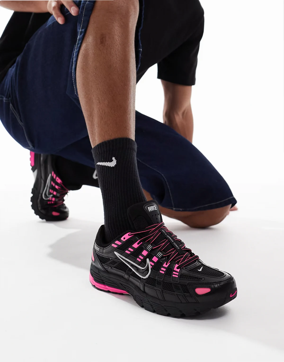 P-6000 sneakers in black and pink