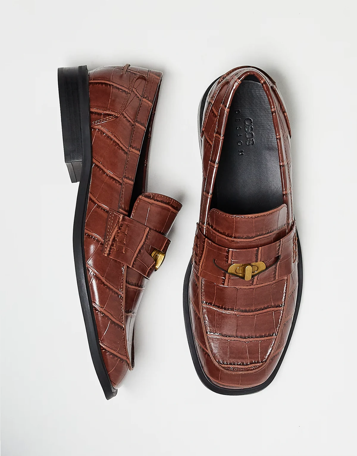 – Penny-Loafer in Kroko-Hellbraun