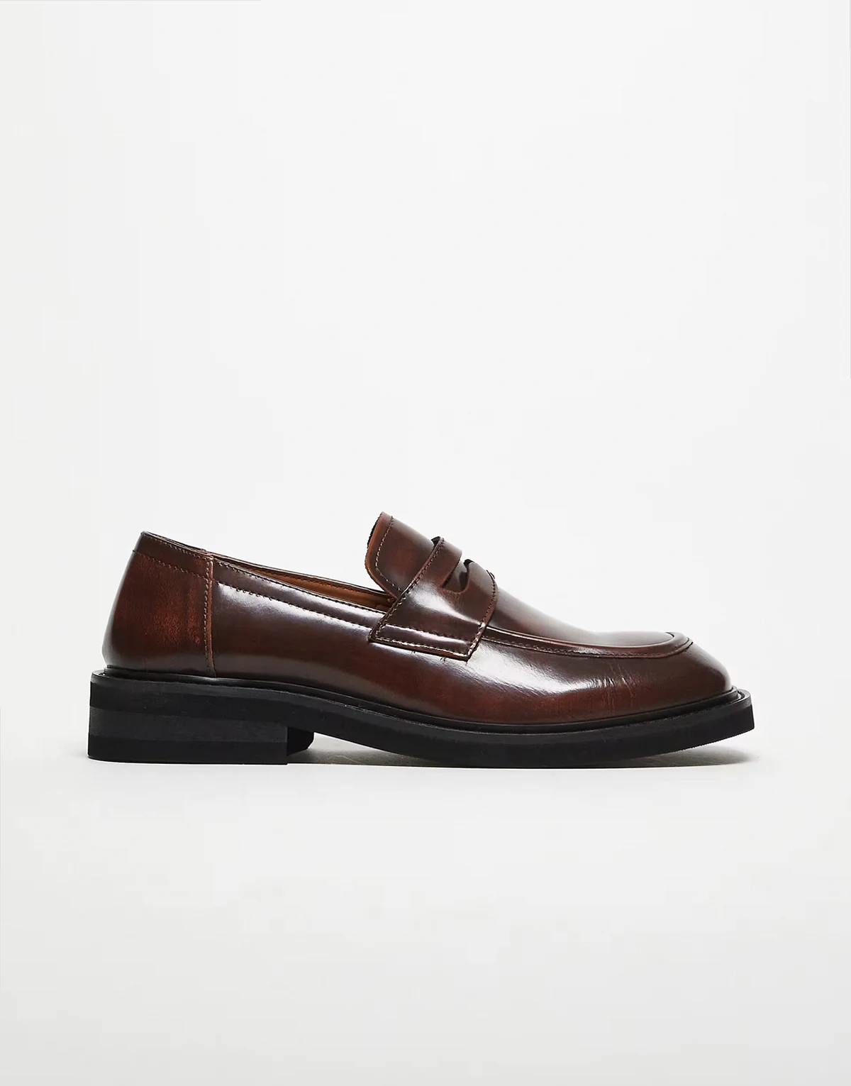 – Penny-Loafer aus Leder in Hellbraun