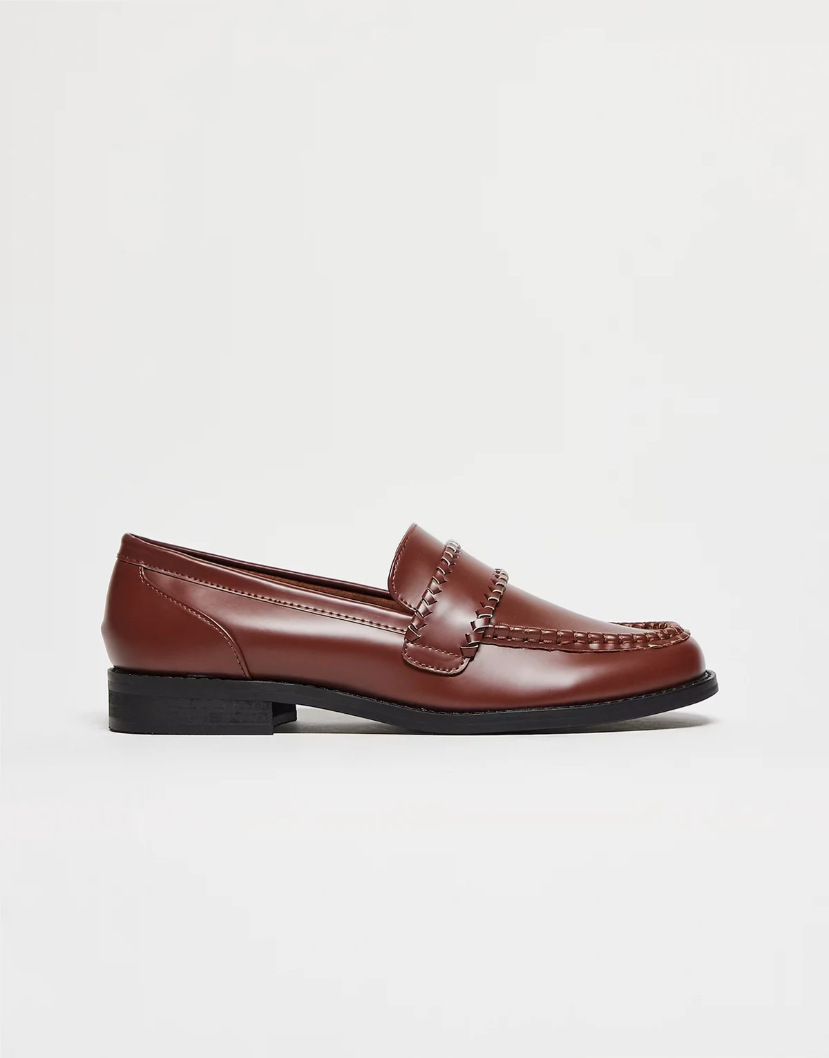 – Penny-Loafer in Braun mit gewebtem Detail