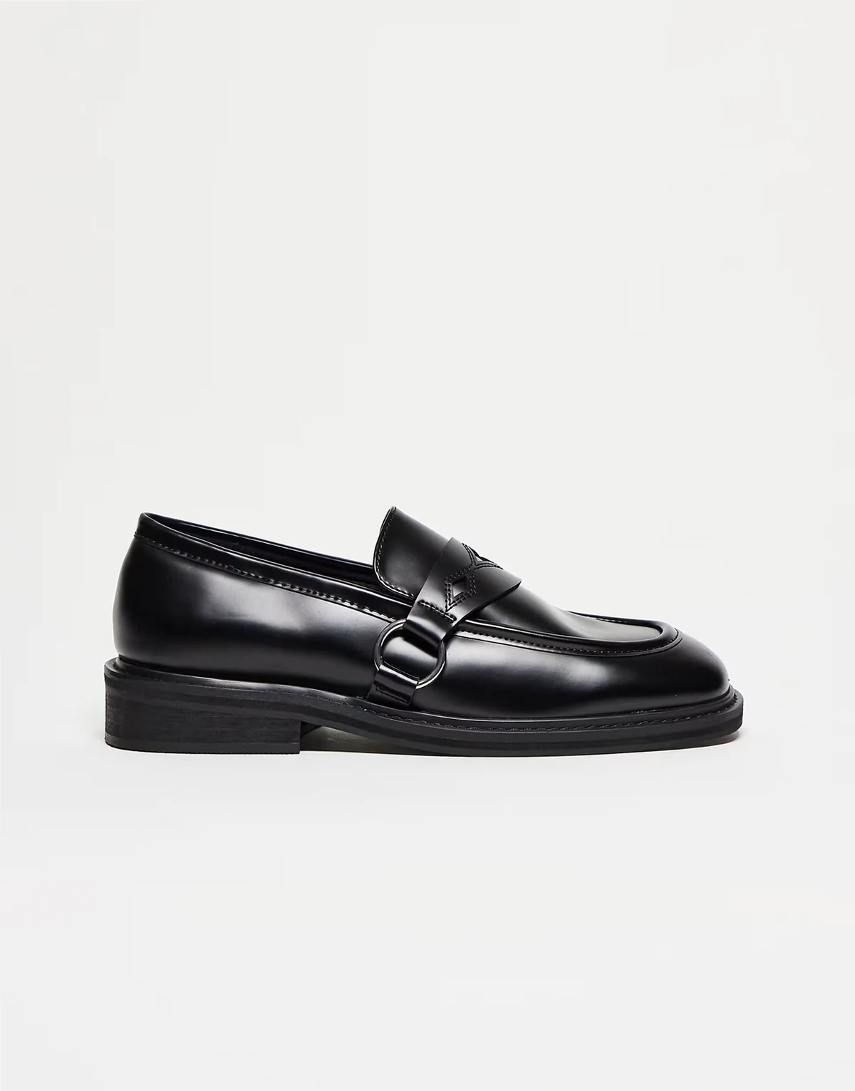 – Loafer in Schwarz mit Western-Details