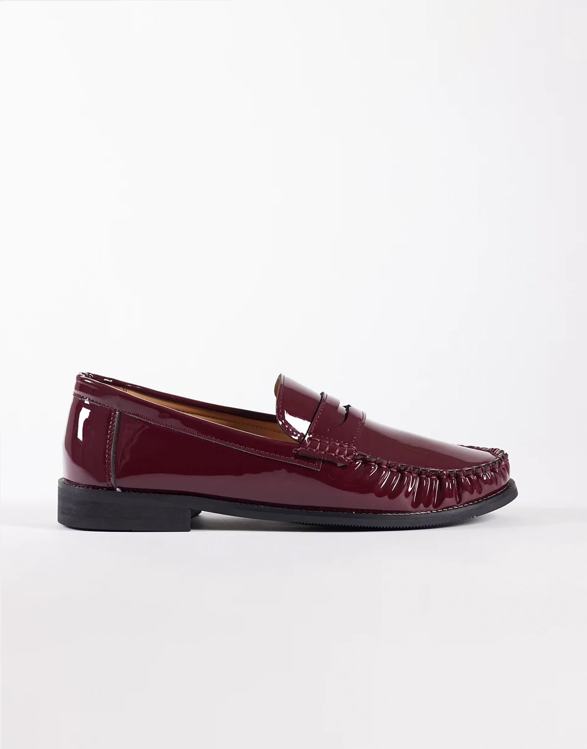Hero rouched loafer in cherry patent