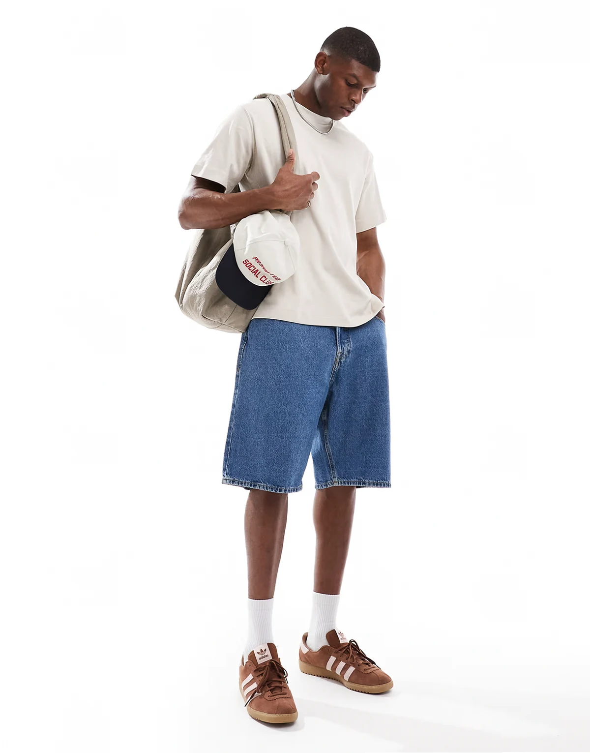 oversized fit t-shirt in cream