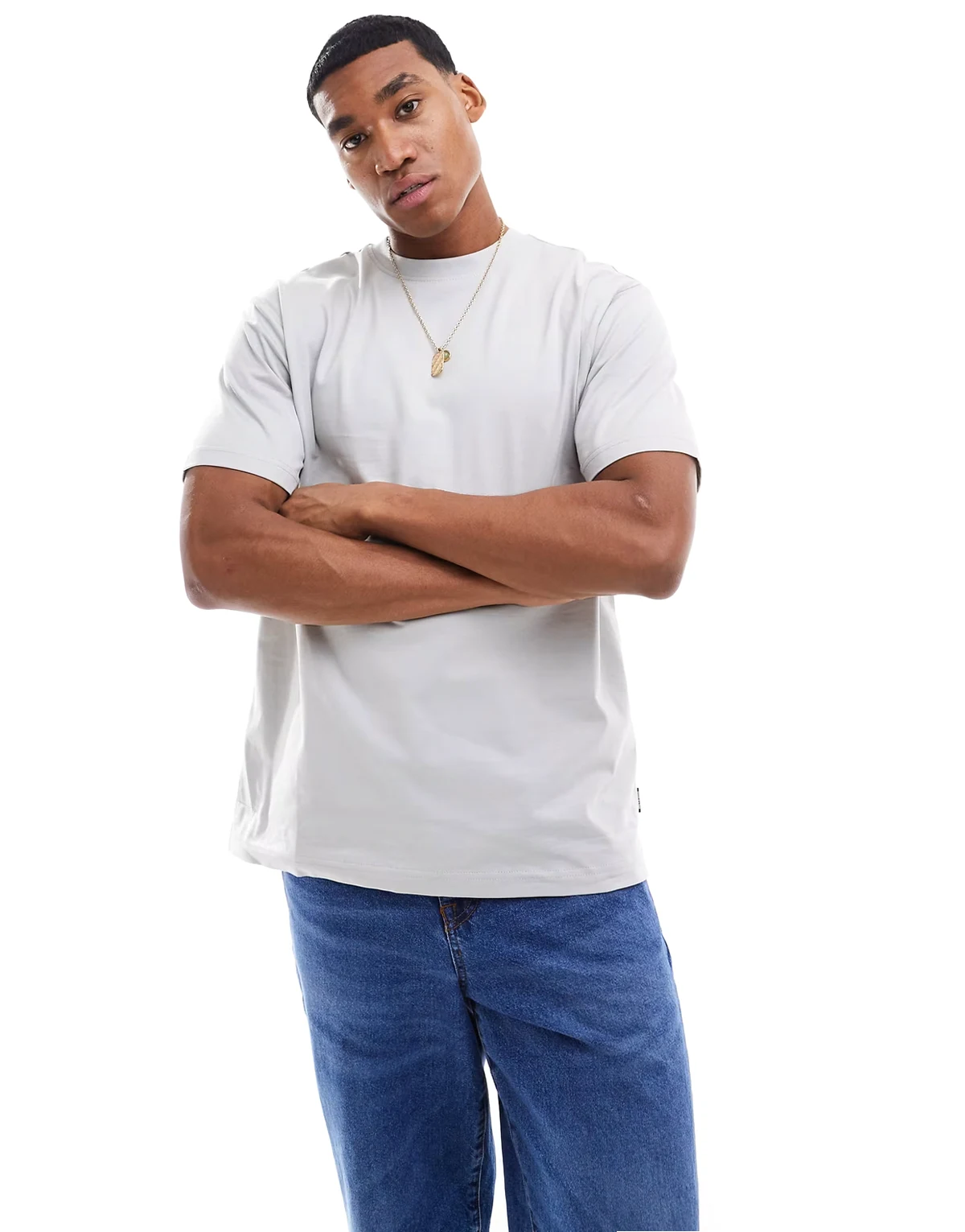 relaxed fit t-shirt in ice gray