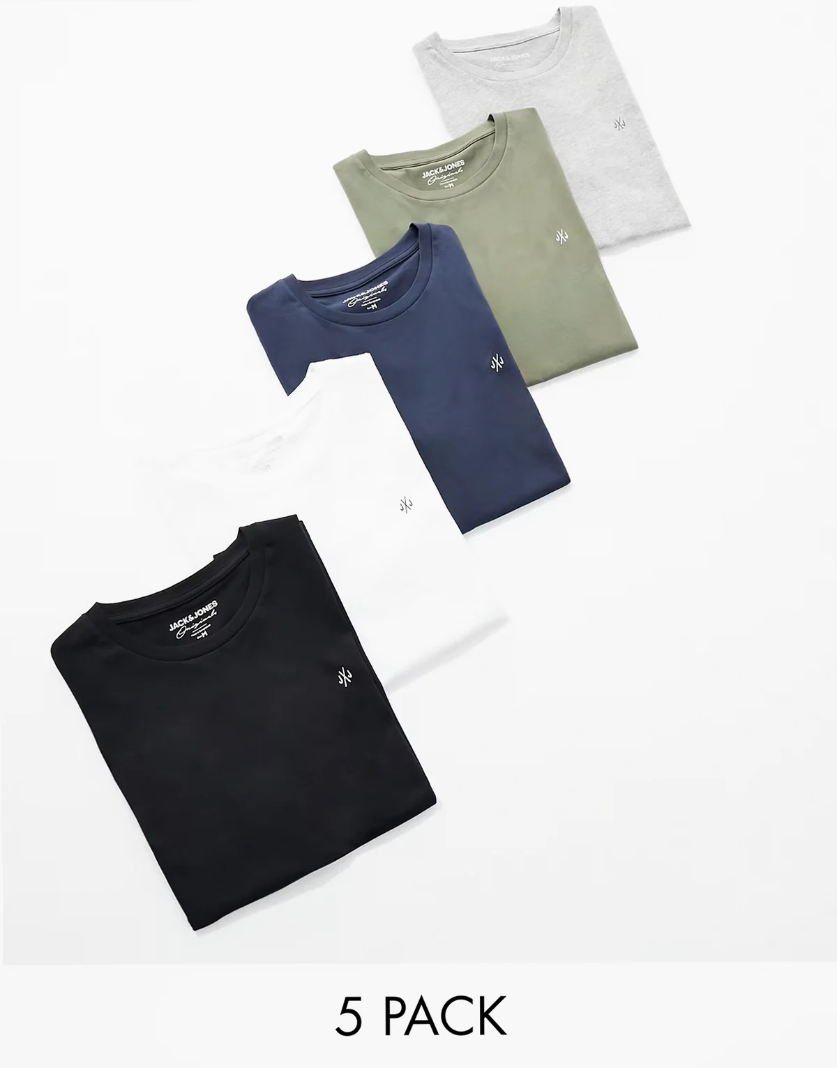 5 pack slim t-shirt in multi