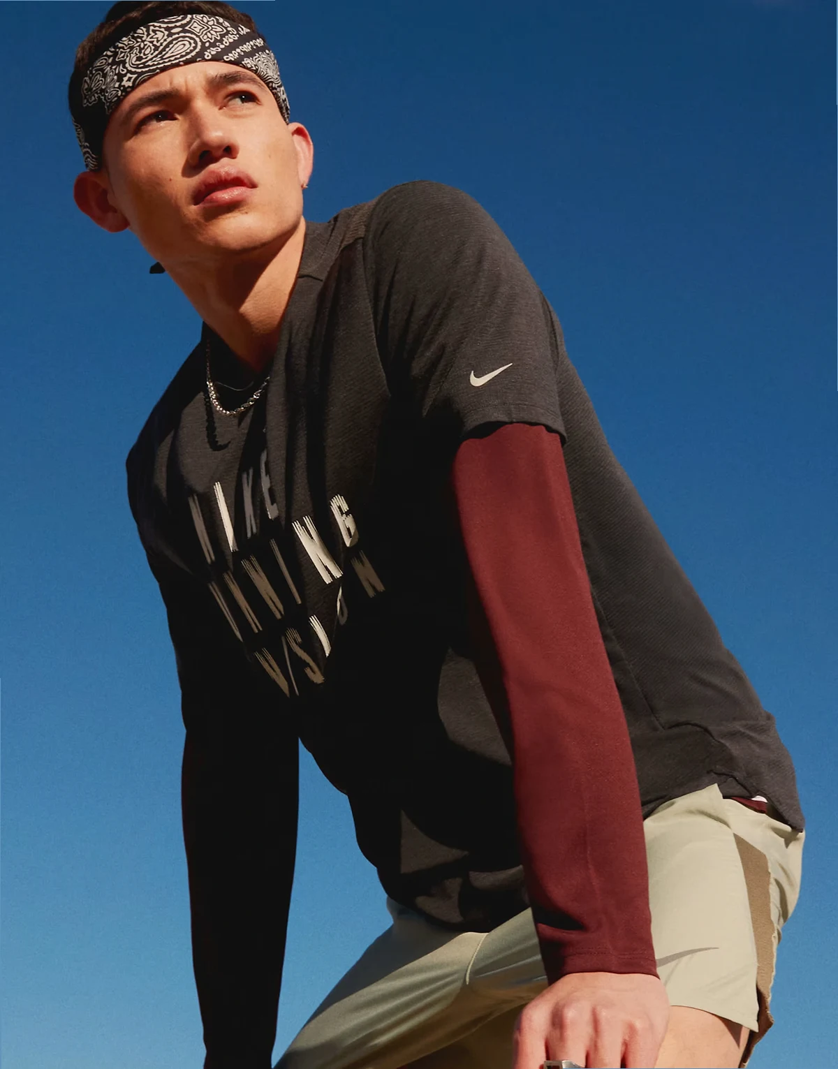 Run Division logo graphic T-shirt in black