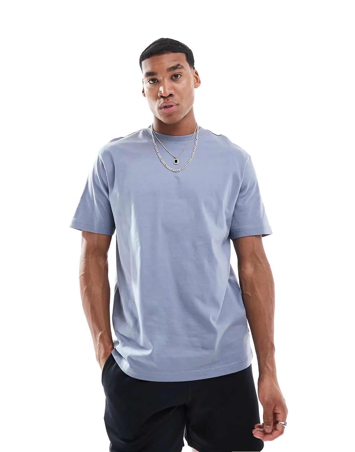 relaxed fit T-shirt in washed blue