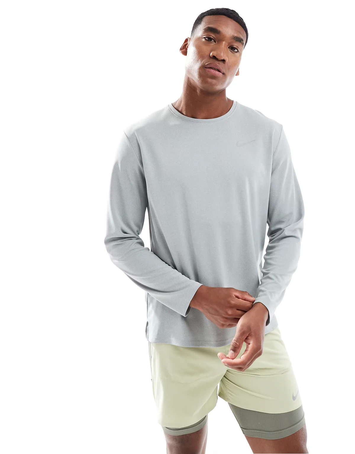 Miler long sleeve T-shirt in gray