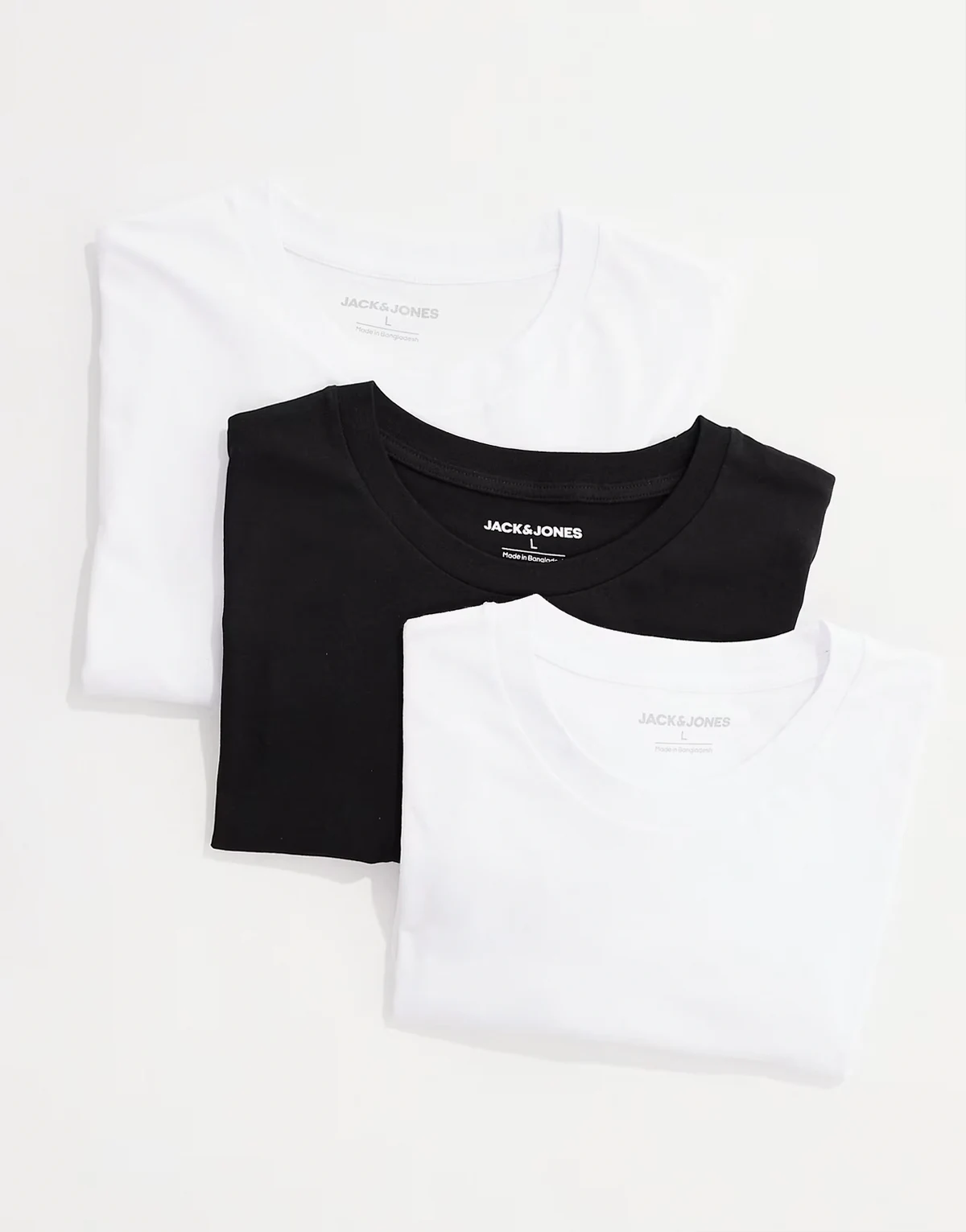 oversize T-shirt 3 pack in white & black