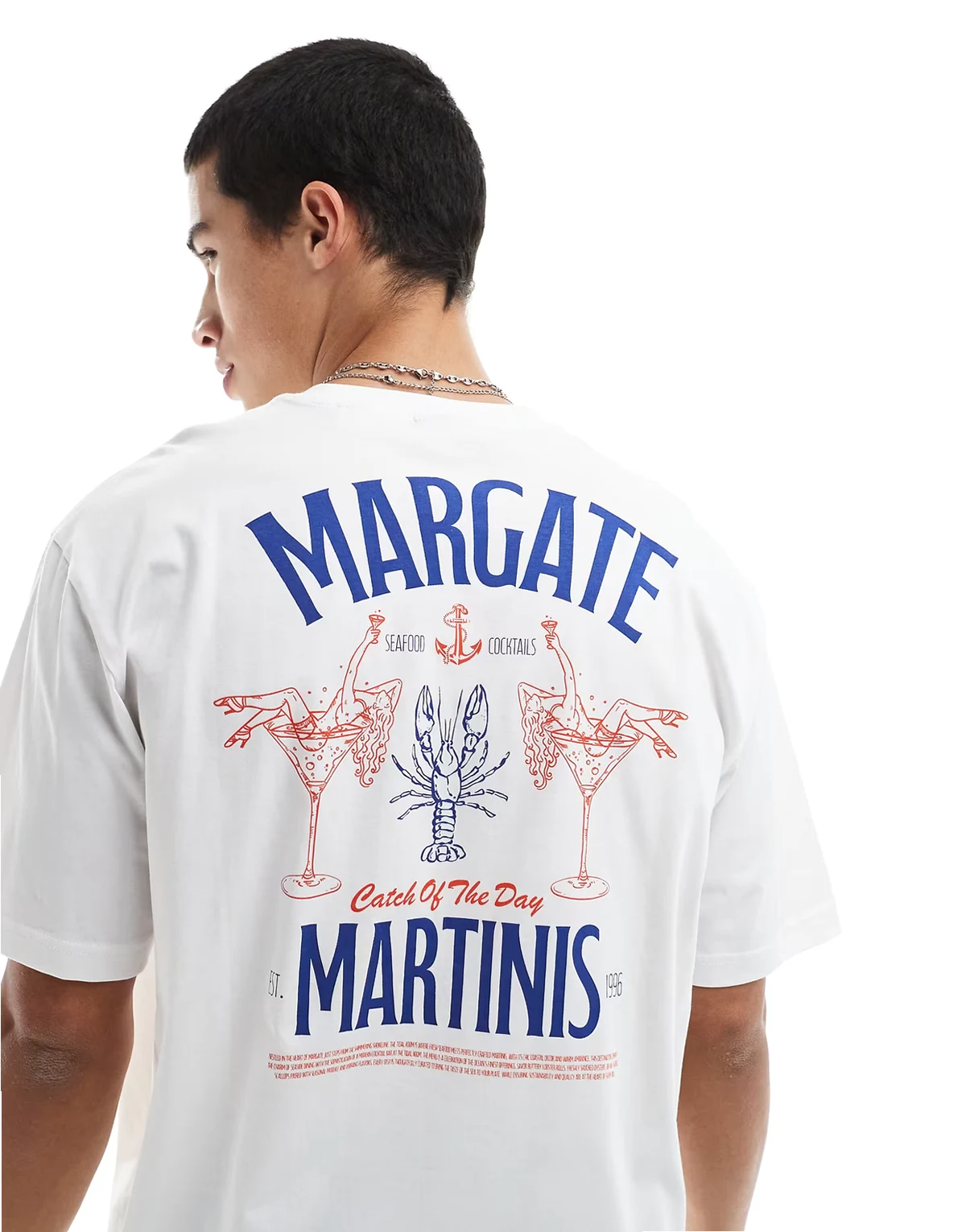 relaxed fit T-shirt with Margate back print in white