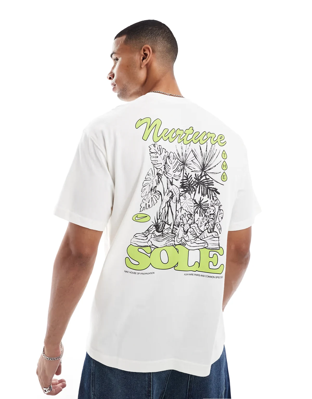Nurture The Sole graphic t-shirt in white