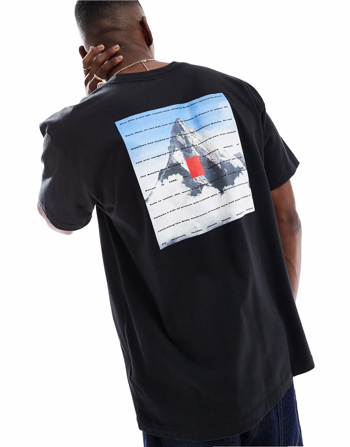 40th Anniversary Mountain Graphic Heavyweight Tee in black