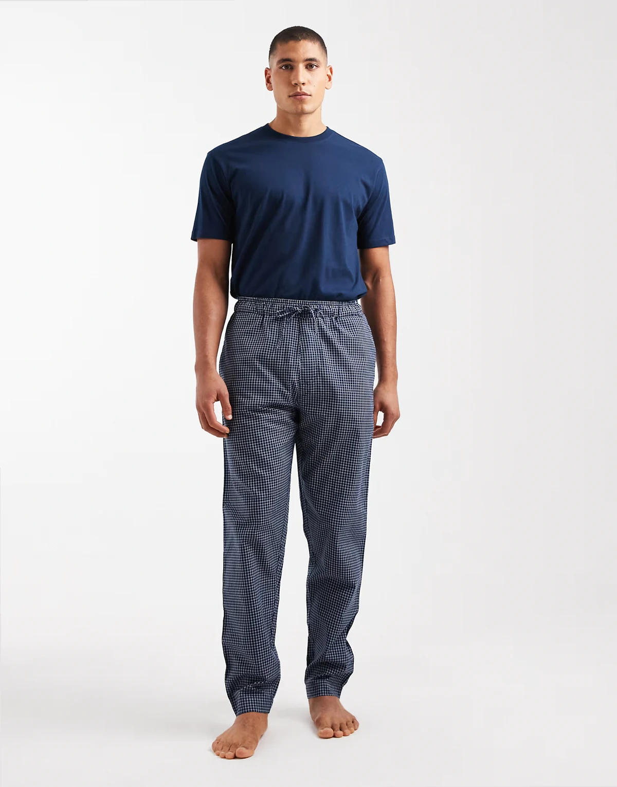 pants & t-shirt pajama gift set in navy & white