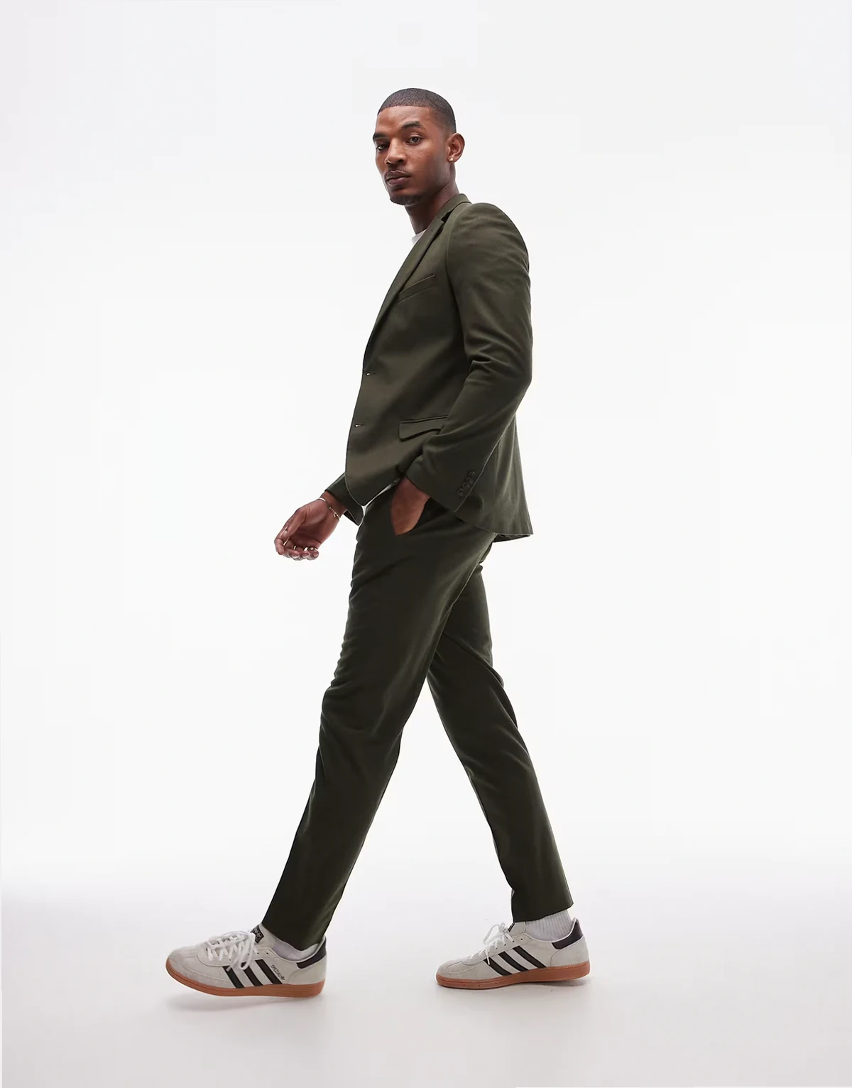 slim suit pants in khaki