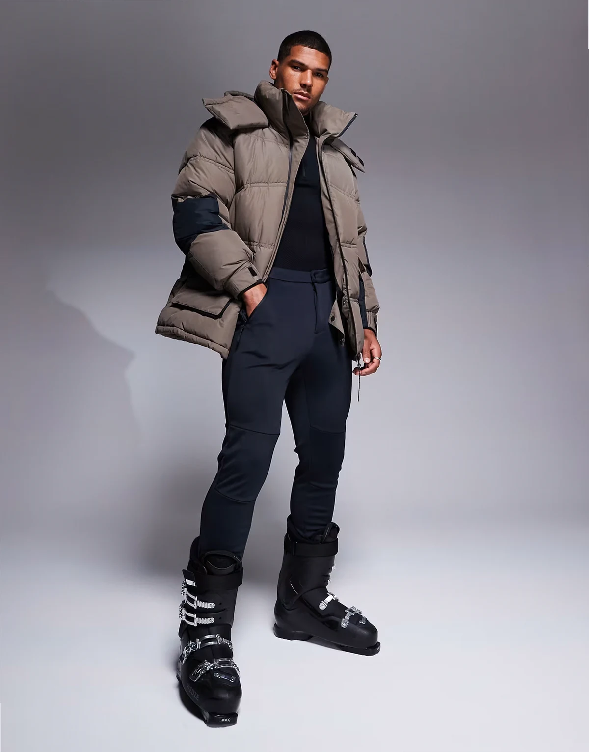 4505 Ski – Icon – Czarne wodoodporne spodnie narciarskie o obcisłym kroju