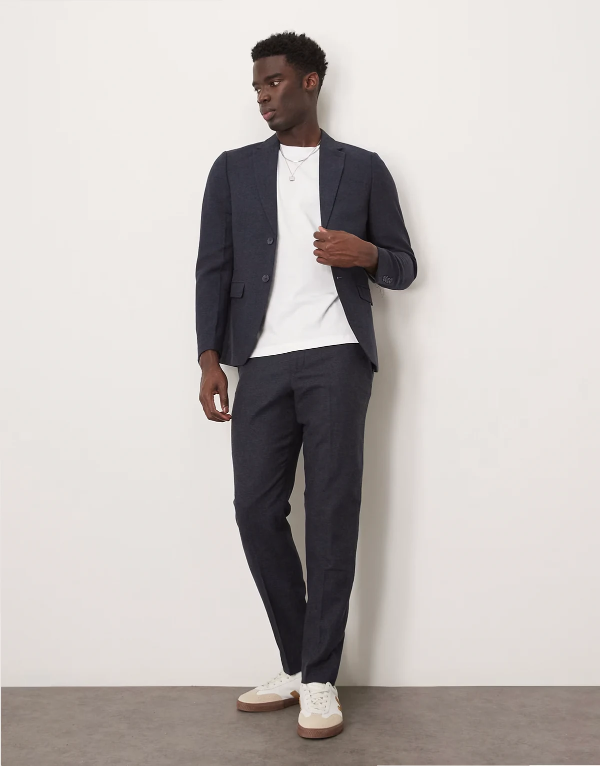 – Reed – Hose aus Wollmix in Marineblau