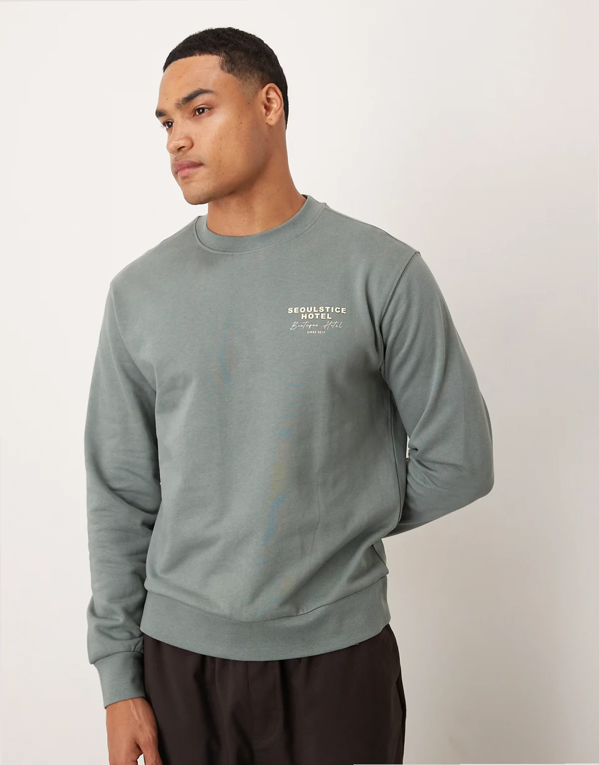 – Zielona bawełniana bluza z grafiką Seoul