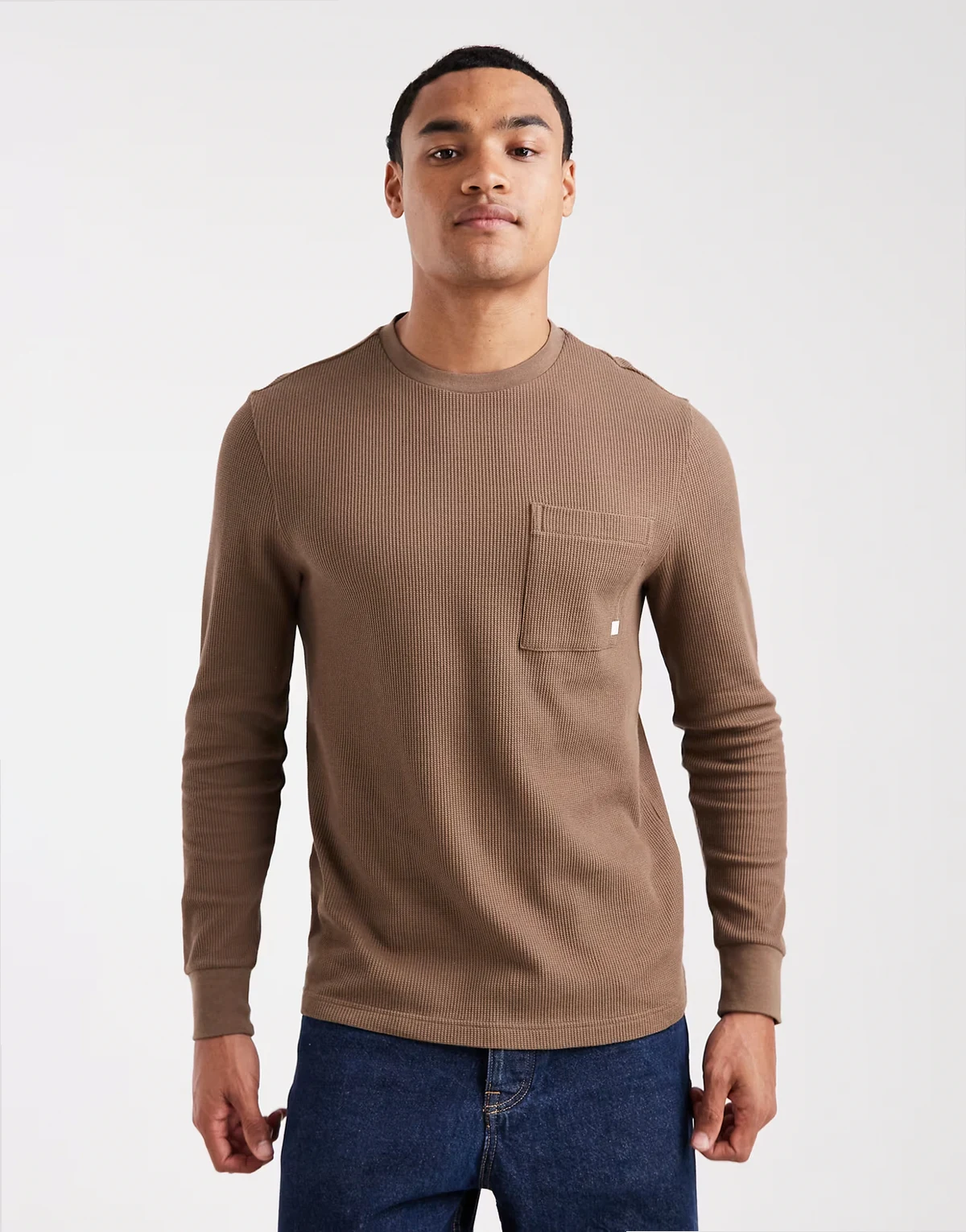 – Spence – Brązowy T-shirt z długimi rękawami