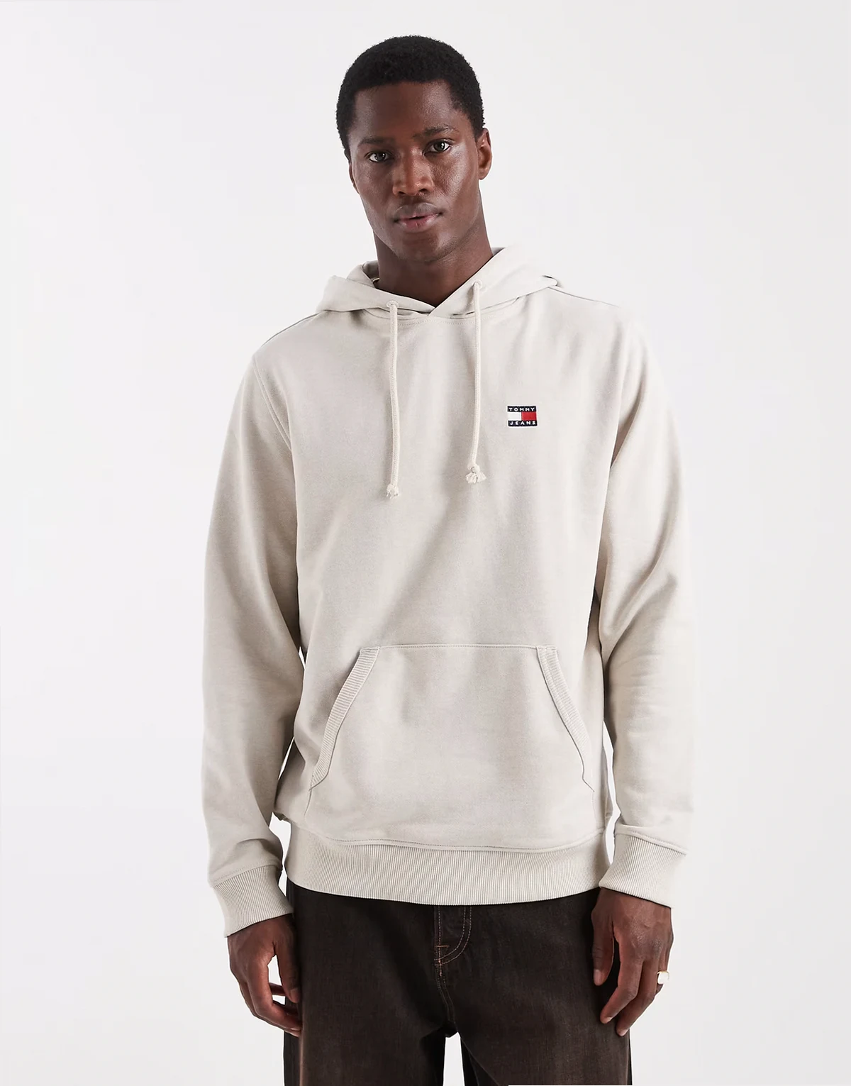 chest flag logo hoodie in white
