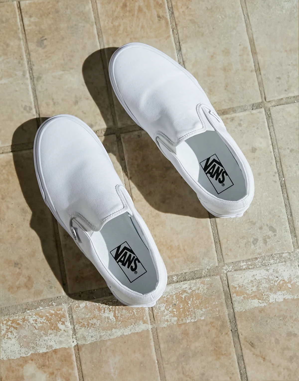 – Classic Slip-On Białe półbuty wsuwane
