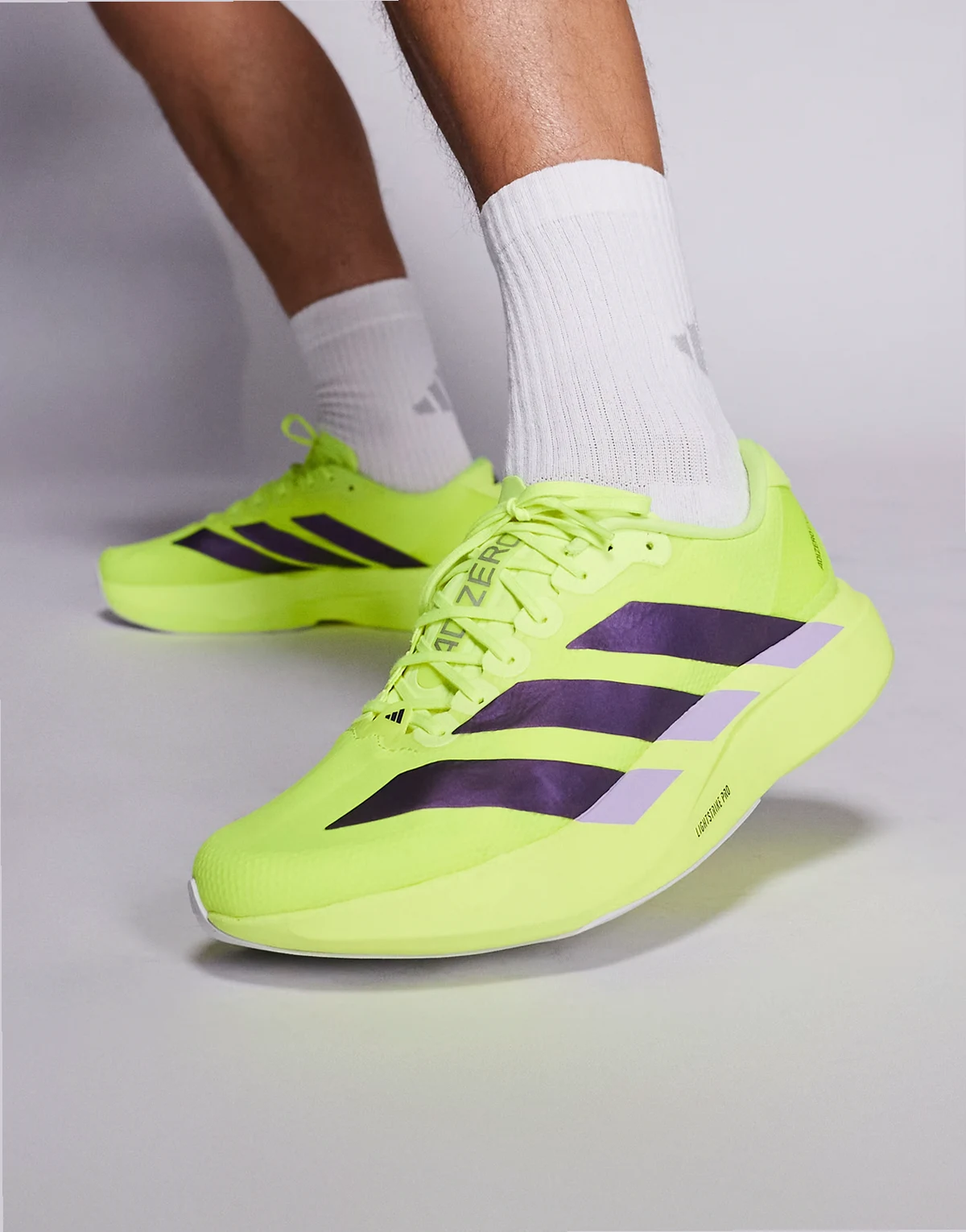adidas Running Adizero EVO SL sneakers in yellow and purple
