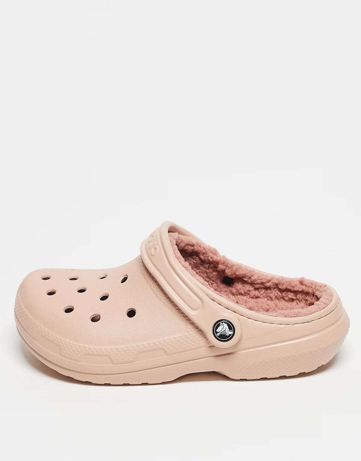 Unisex Classic fleece clogs in pink caramel