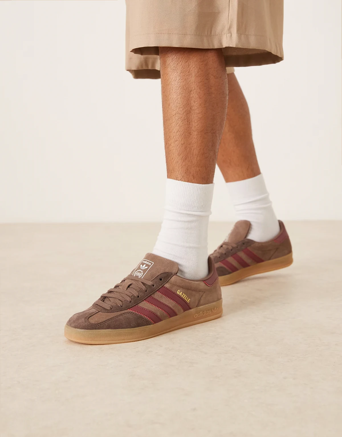 Gazelle Indoor sneakers in brown and burgundy