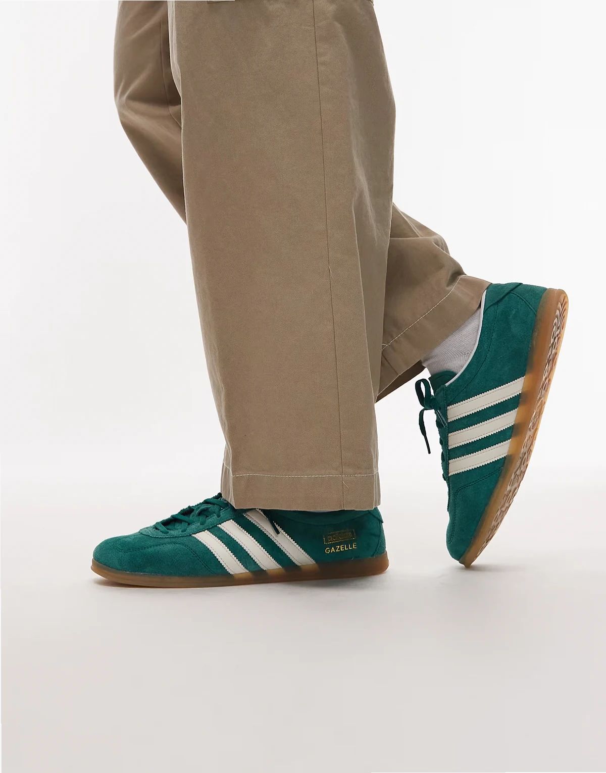 Gazelle Lo Pro sneakers in green and white
