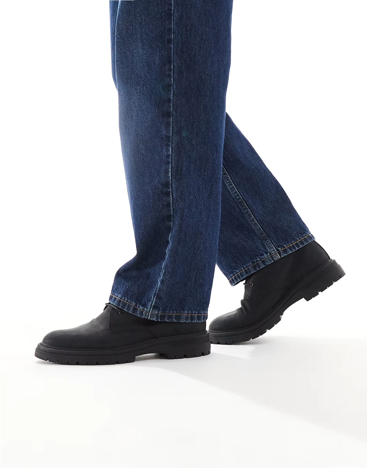 – Devin – Klobige Schnürstiefel in Schwarz