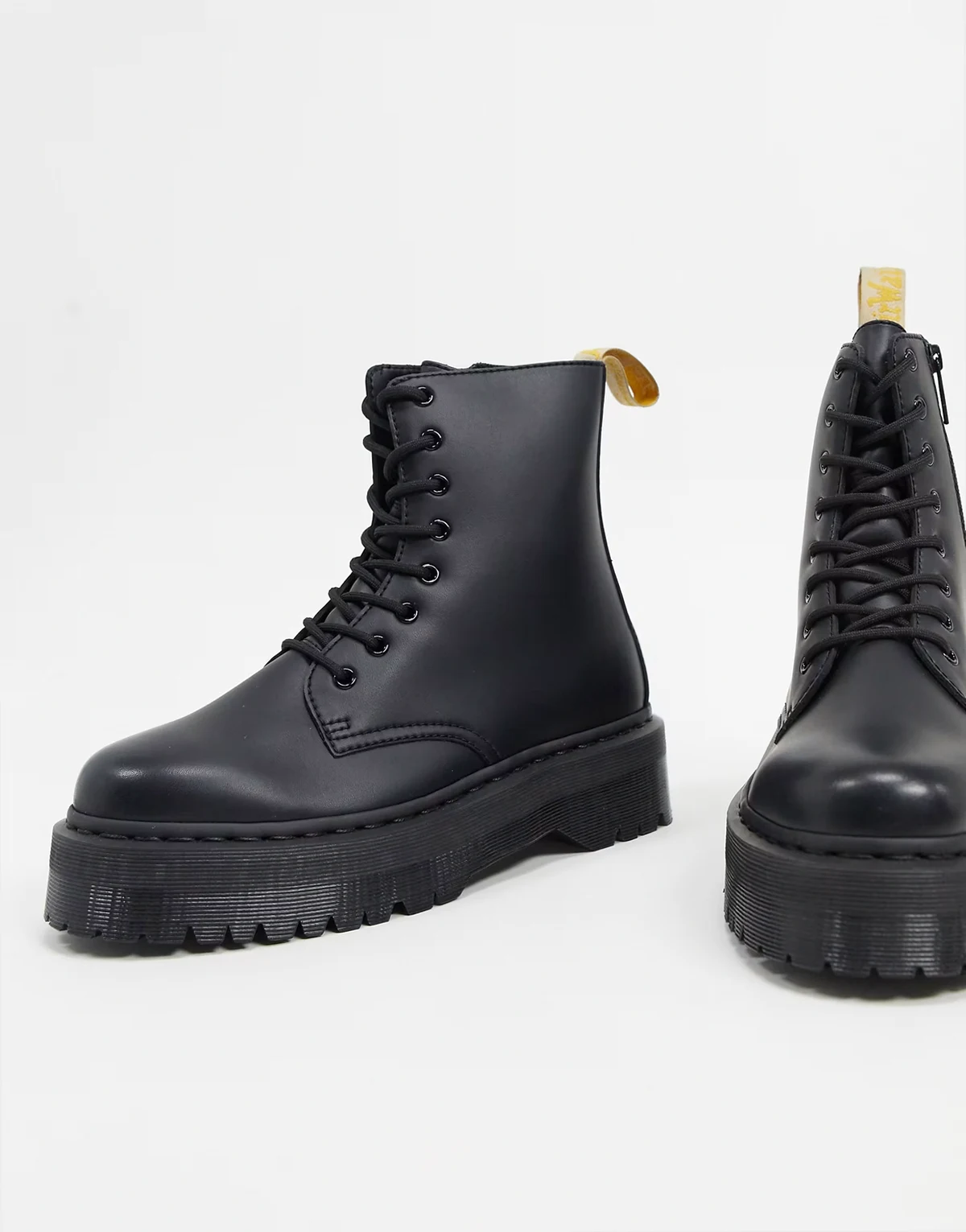 Vegan Jadon Platform boots in black