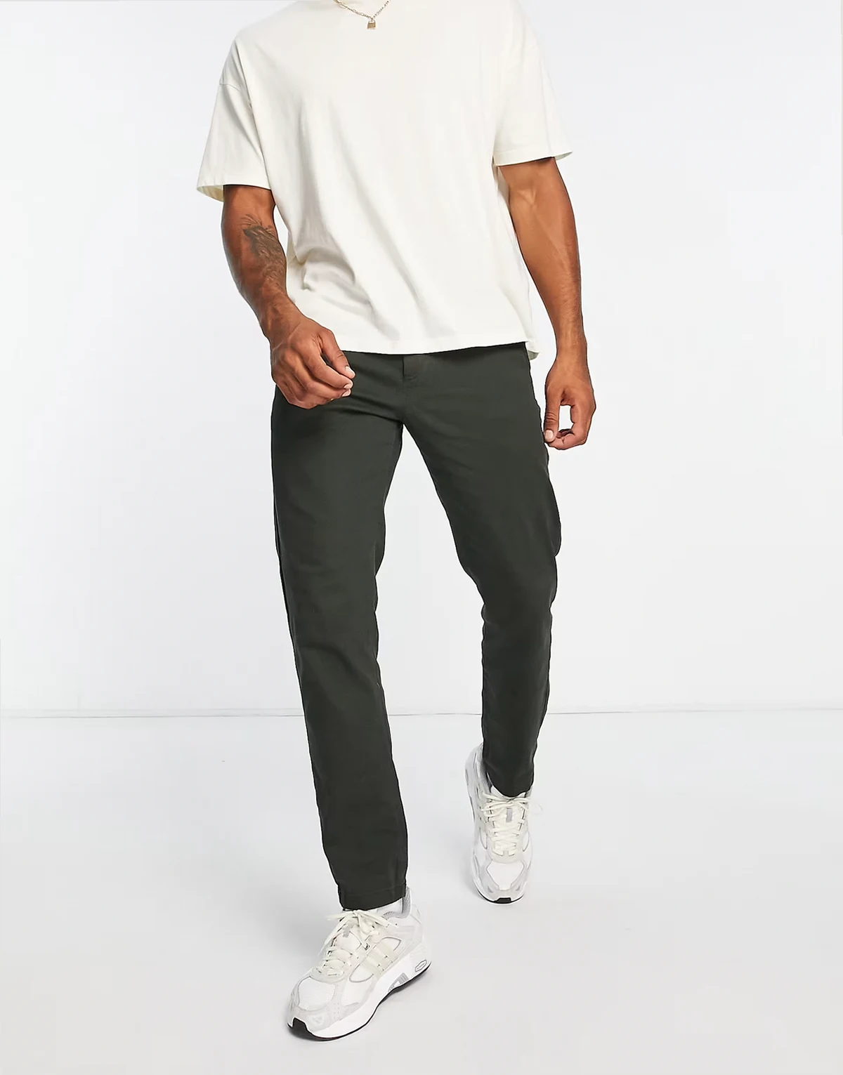 Intelligence ollie regular fit chinos in khaki