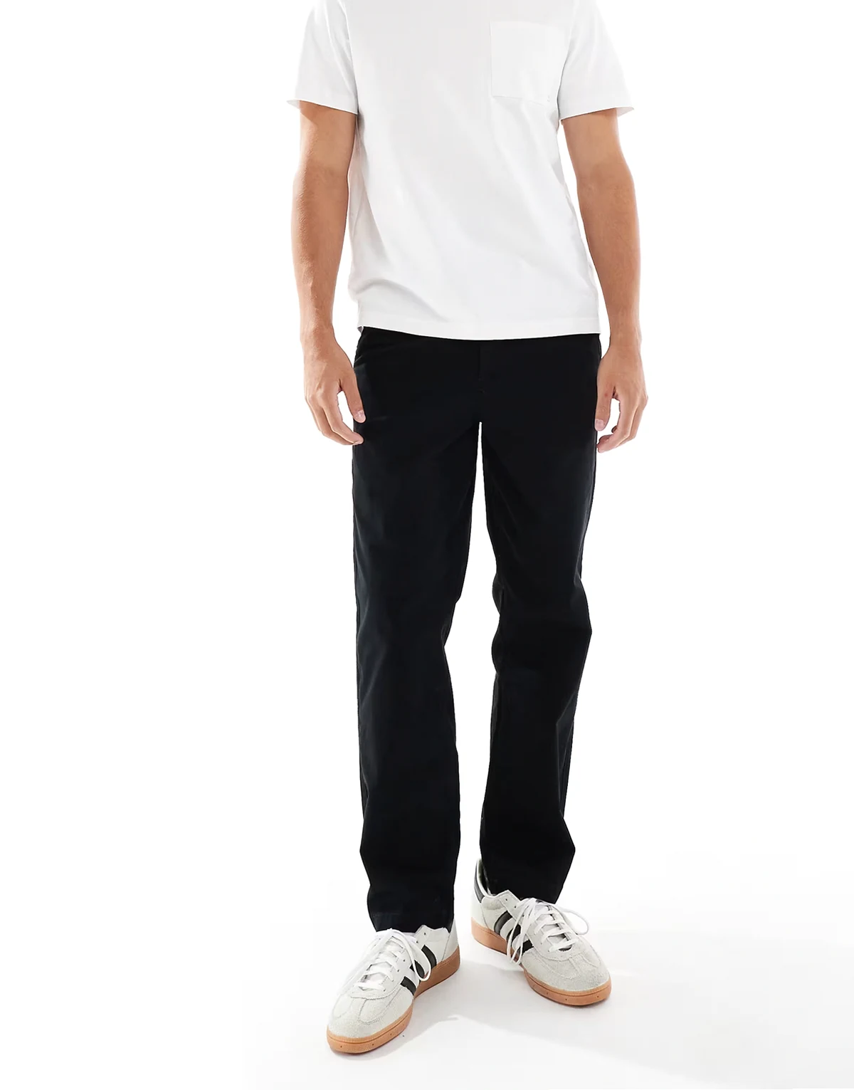 Karl loose chino pants in black