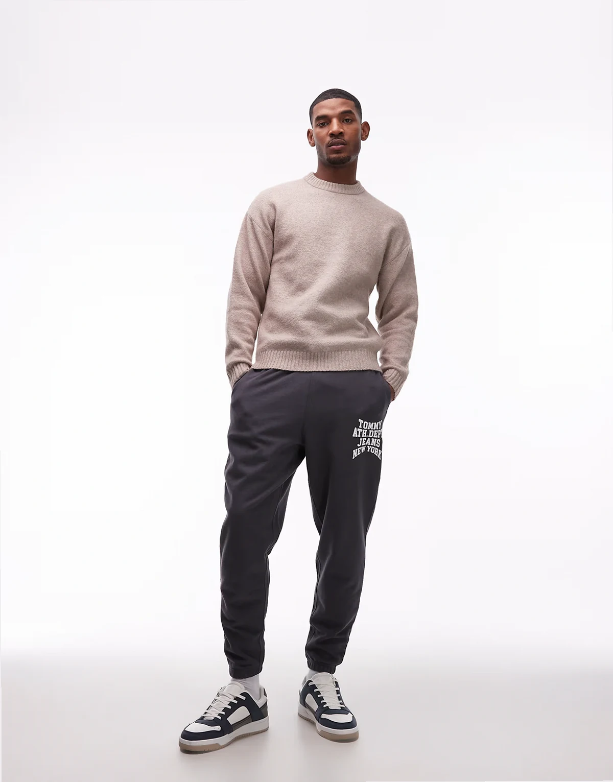 athletic dept sweatpants in washed black