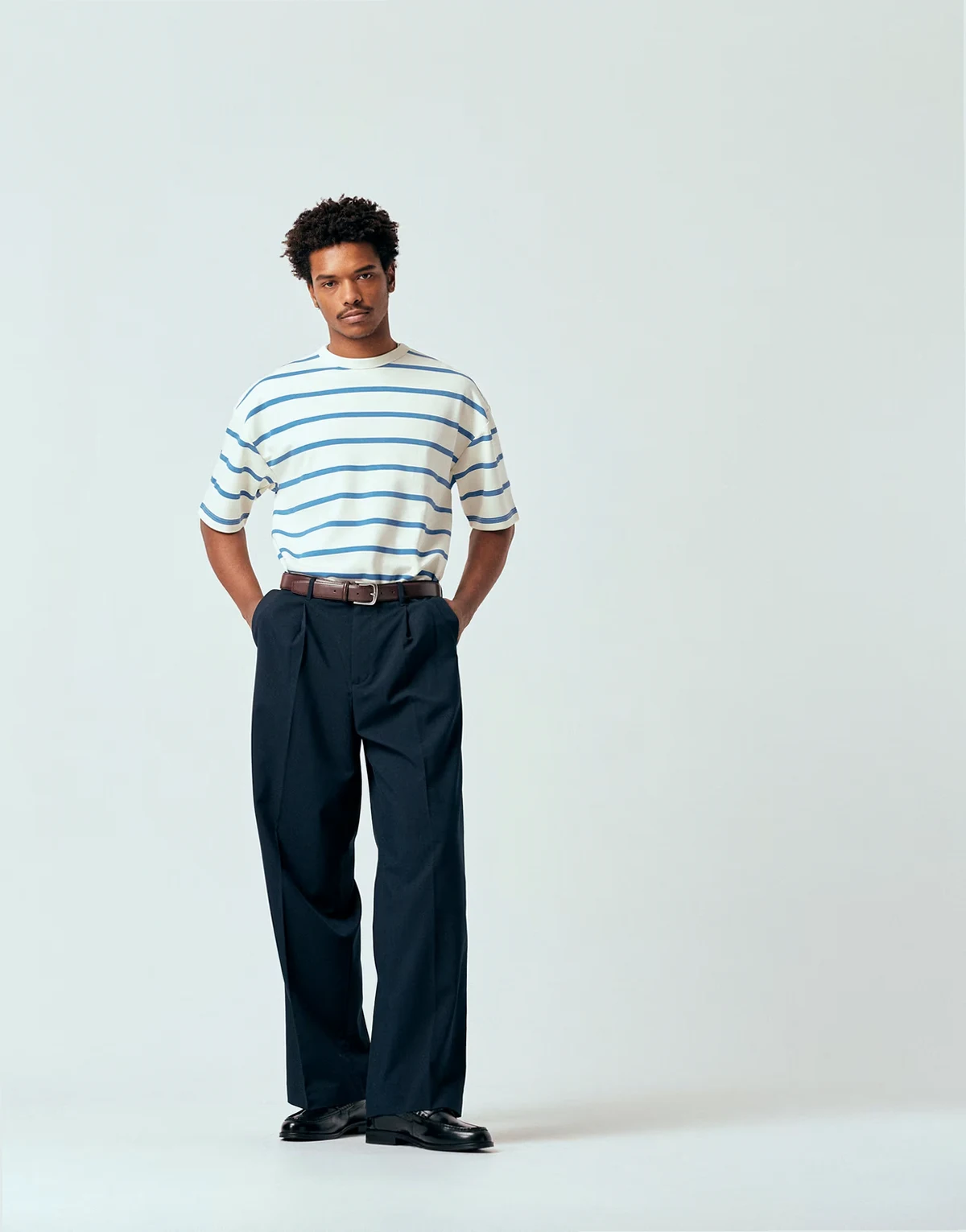– Elegante Loose-Fit-Hose in Marineblau