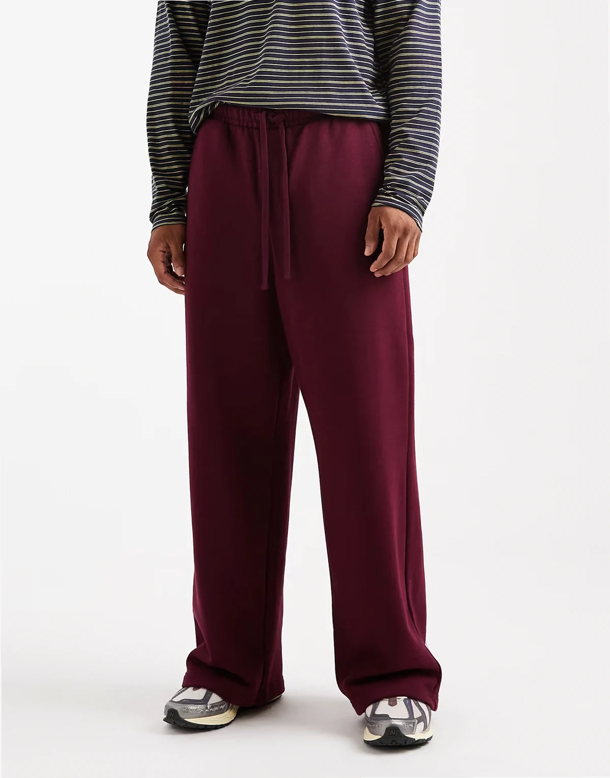 super baggy track pants in velvet plum