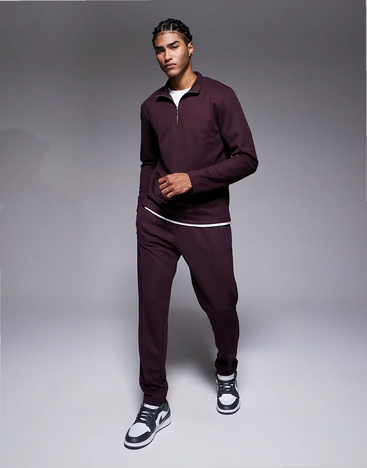 dressy set in dark red