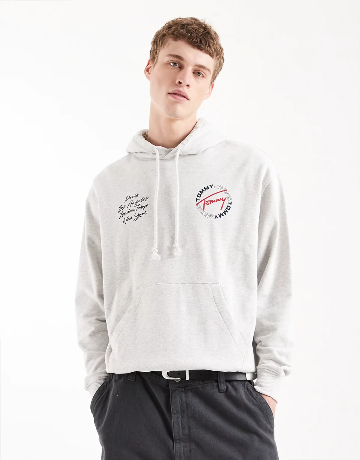 DNA relaxed fit hoodie in gray