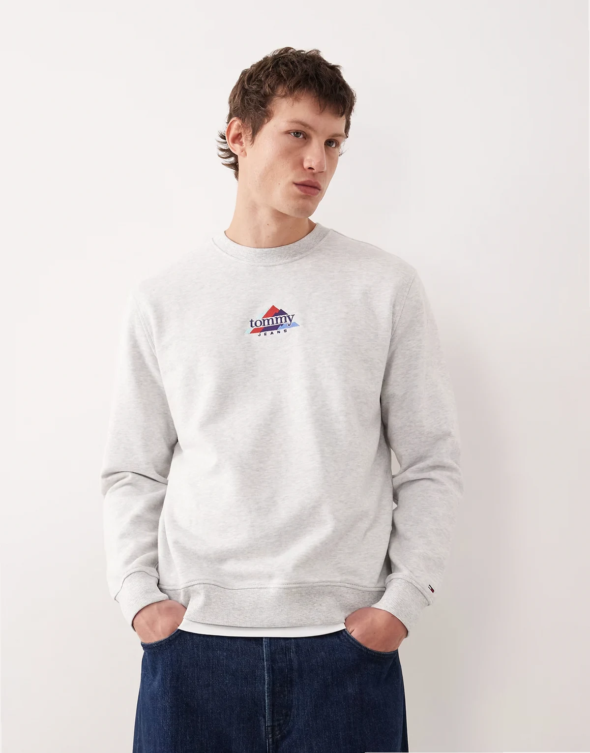 outdoor center graphic logo sweatshirt in gray