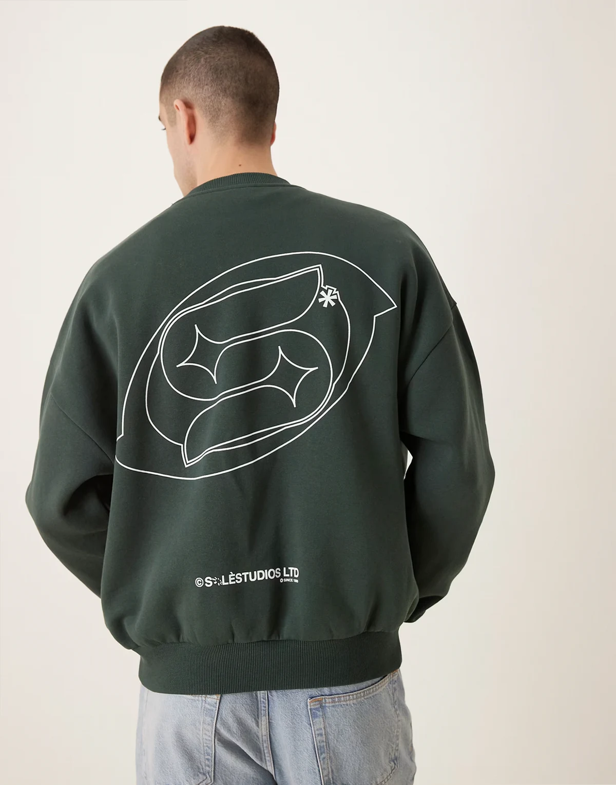 – Bluza extreme oversize z wypustkami i nadrukiem logo